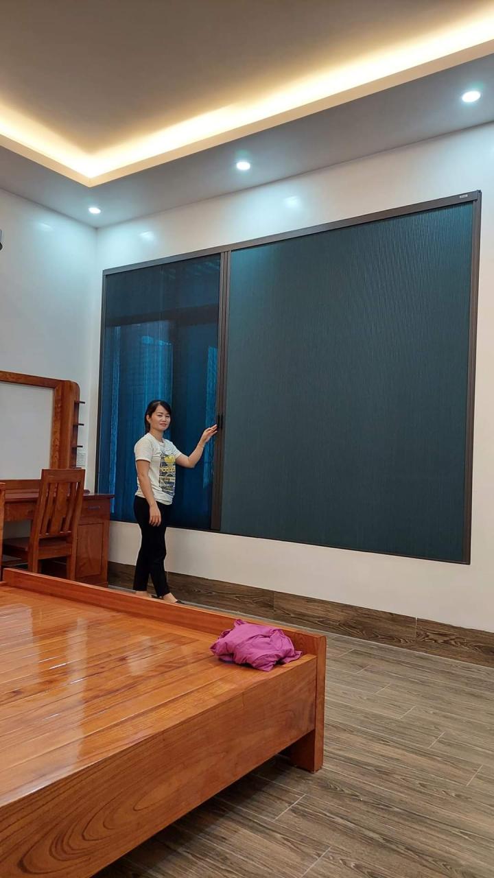 Cửa lưới chống muỗi kết hợp lưới và rèm