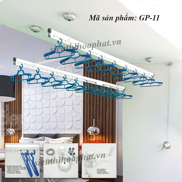 Giàn phơi quần áo thông minh gp11