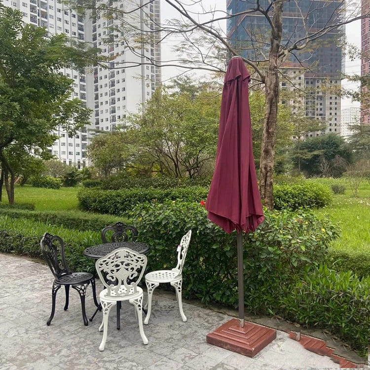 Ô dù hòa phát chính tâm sắt 3m màu đỏ